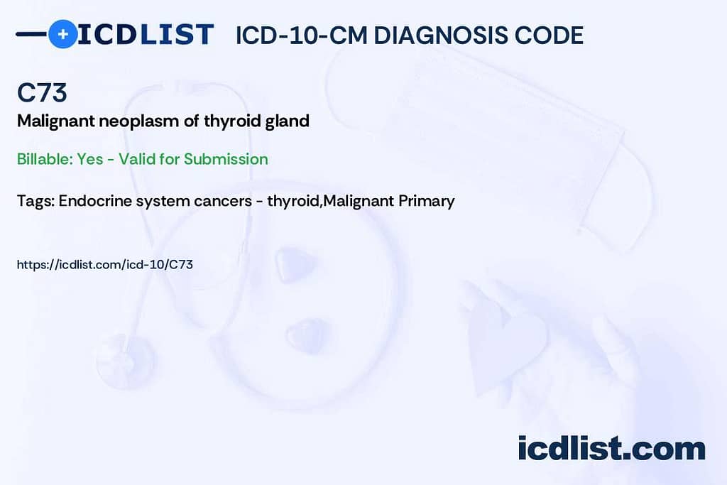 papillary thyroid carcinoma icd 10